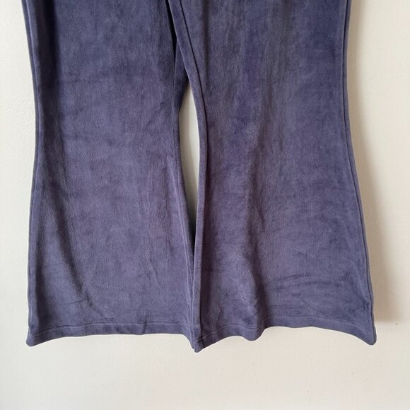 aerie Purple Velour Flare Lounge Pants Women's Size Medium Short - Picture 2 of 8